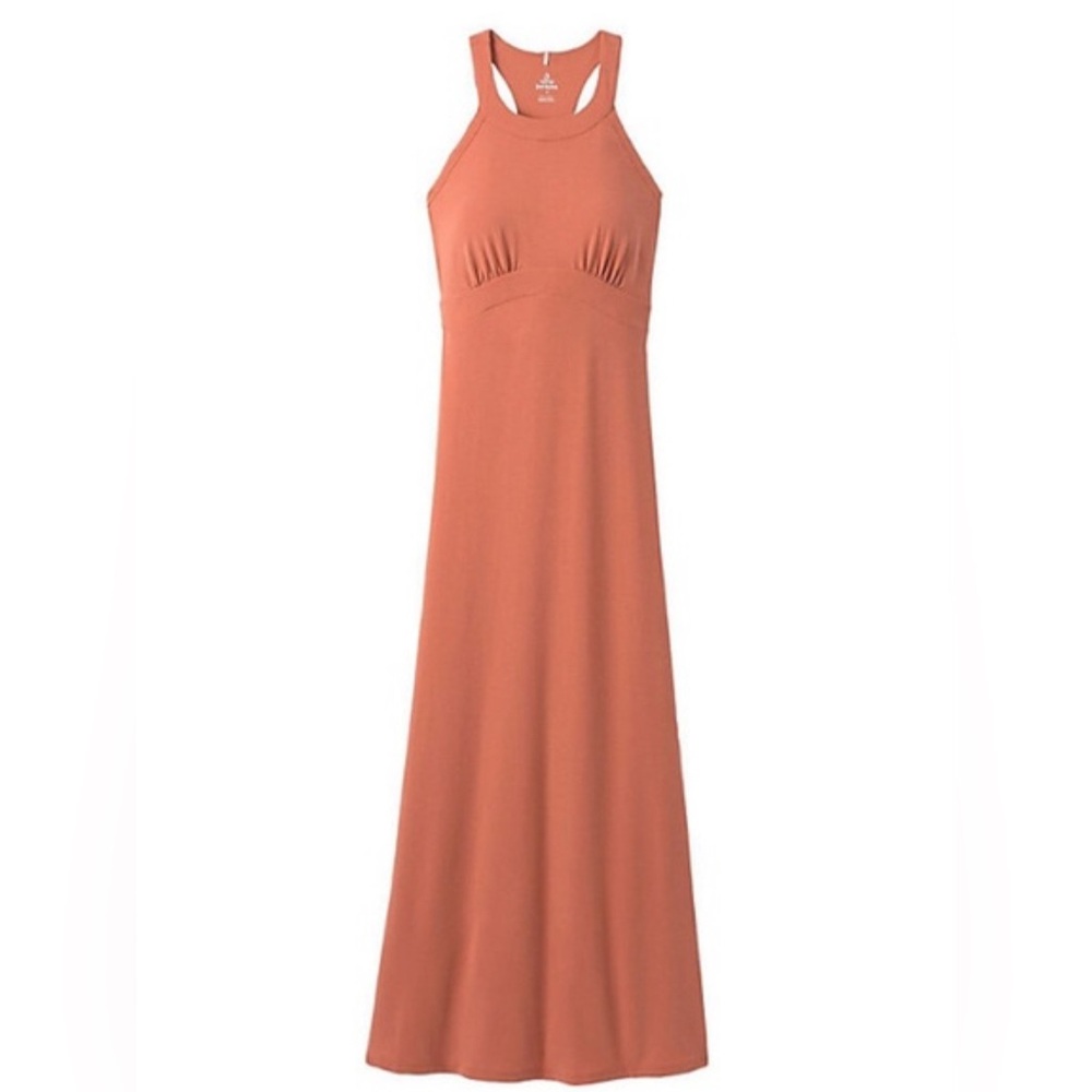 NWT PraNa Calexico Maxi Dress XS Terracotta beachy summer stretch comfort yoga